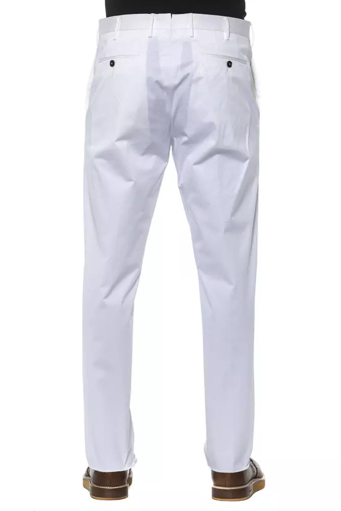 White Cotton Men's Trouser PT Torino