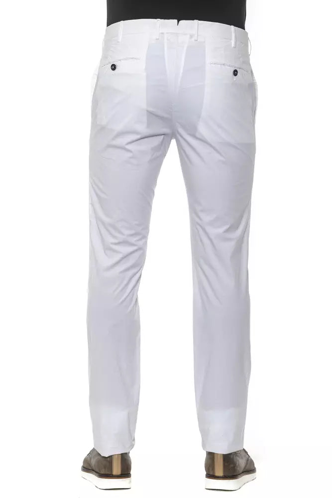 White Cotton Men Trouser PT Torino