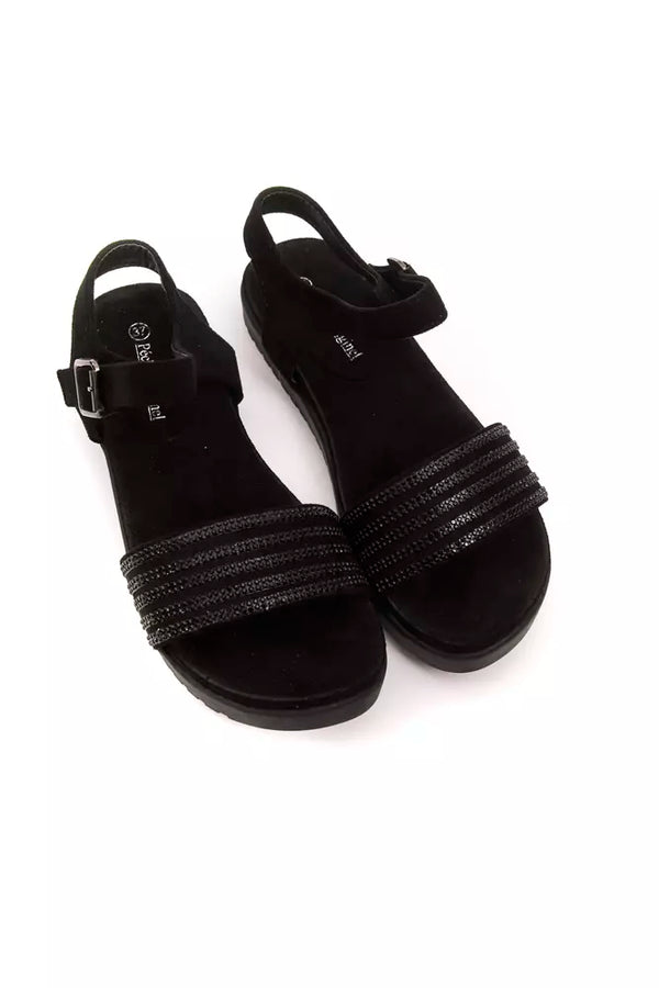 Black Textile Women Sandal Péché Originel