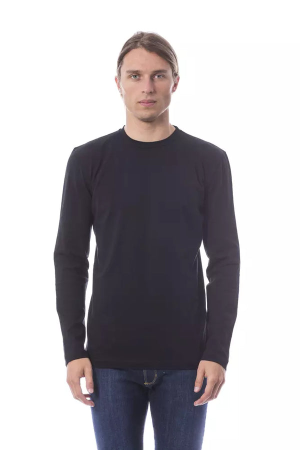 Black Cotton Men T-Shirt Verri