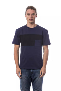 Blue Cotton Men T-Shirt Verri