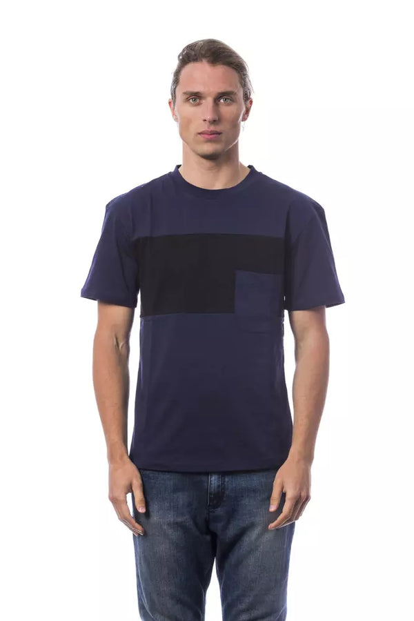 Blue Cotton Men T-Shirt Verri