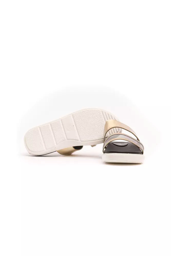 Gold Polyethylene Women Sandal Péché Originel