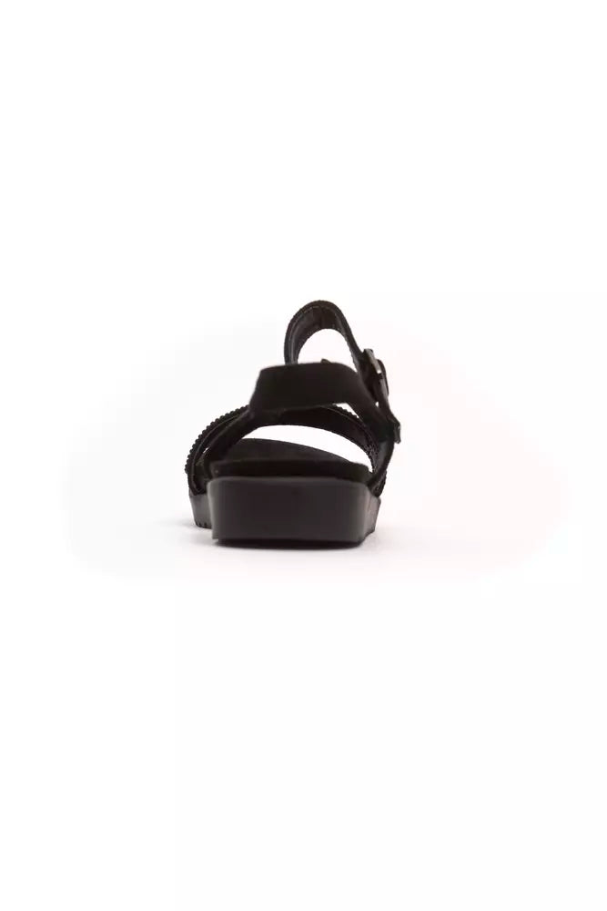 Black Textile Women Sandal Péché Originel