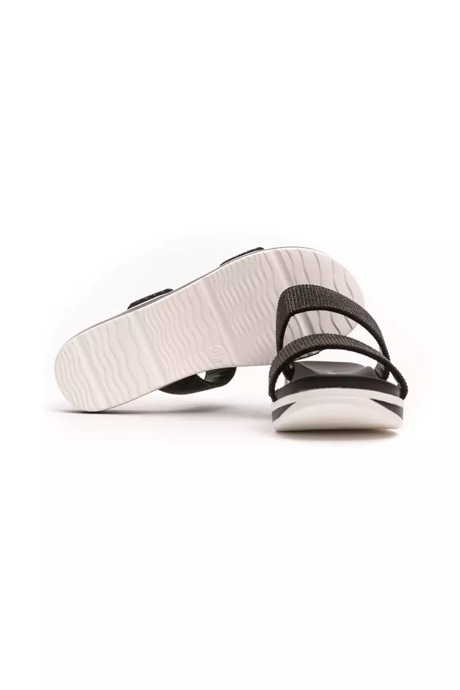 Black Textile Women Sandal Péché Originel