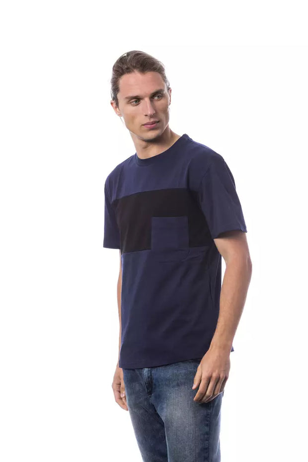 Blue Cotton Men T-Shirt Verri