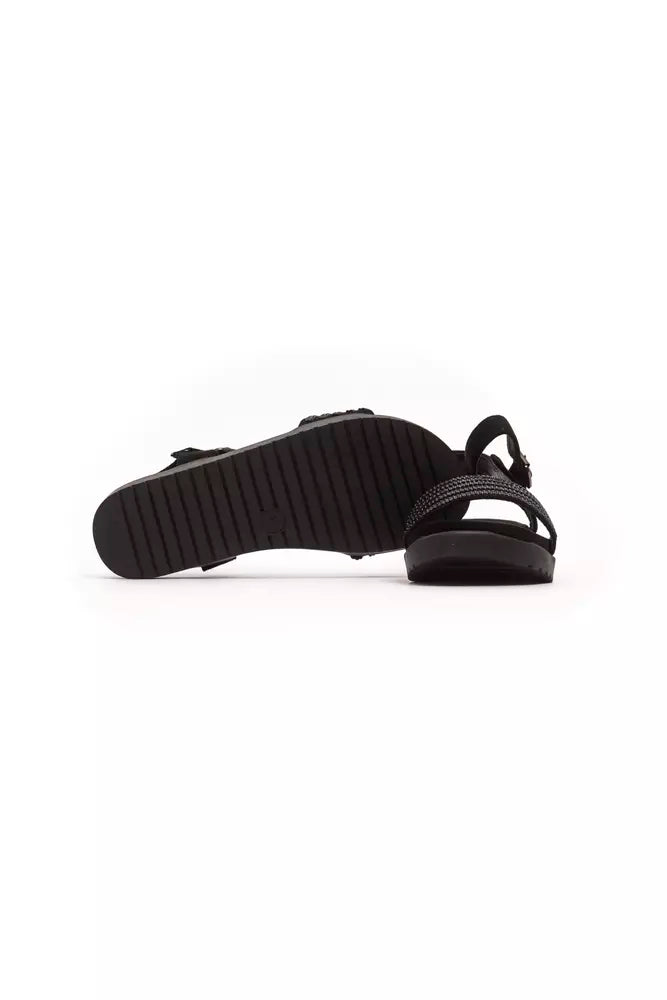 Black Textile Women Sandal Péché Originel