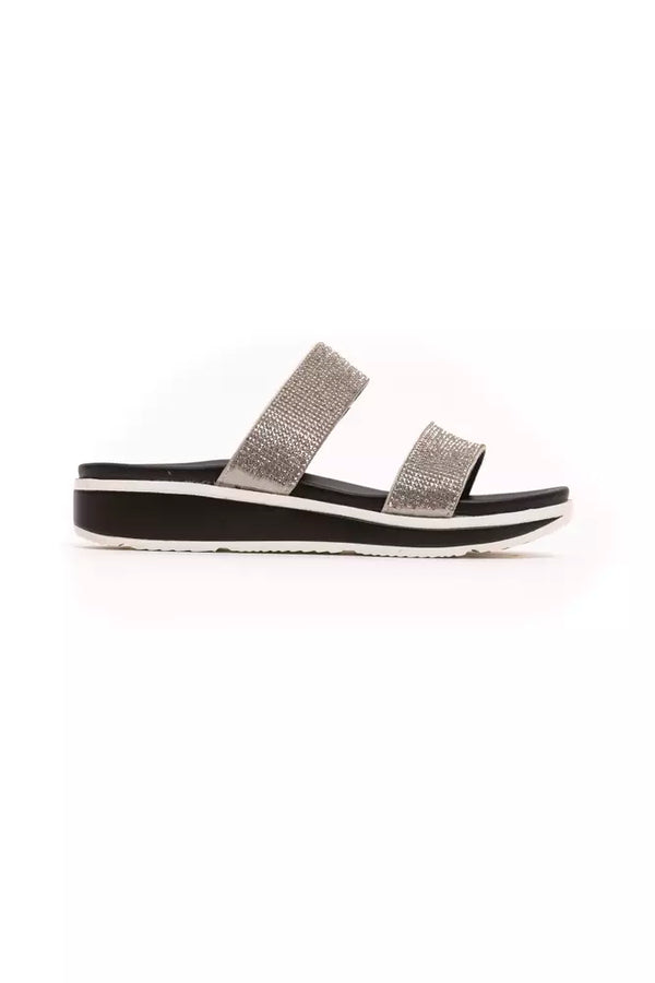 Silver Textile Women Sandal Péché Originel