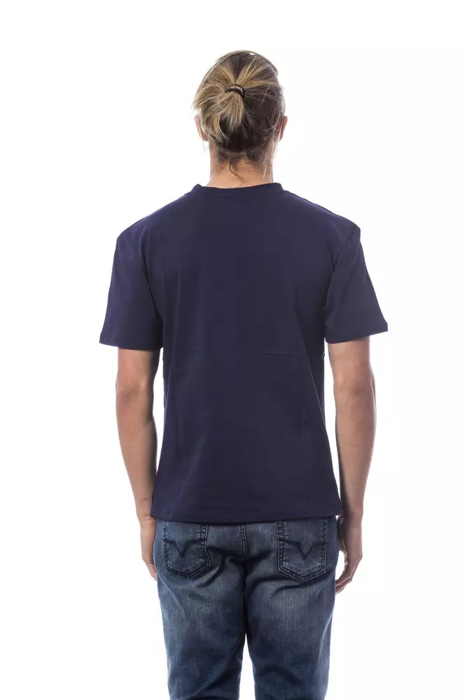 Blue Cotton Men T-Shirt Verri