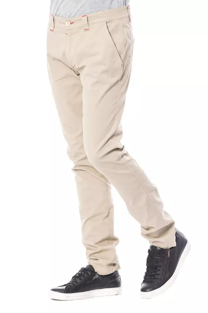 Beige Cotton Men Chino Pant Verri