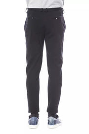 Blue Viscose Men Pants Verri