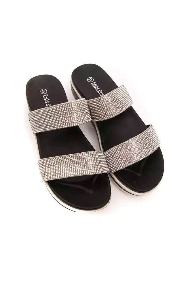 Silver Textile Women Sandal Péché Originel