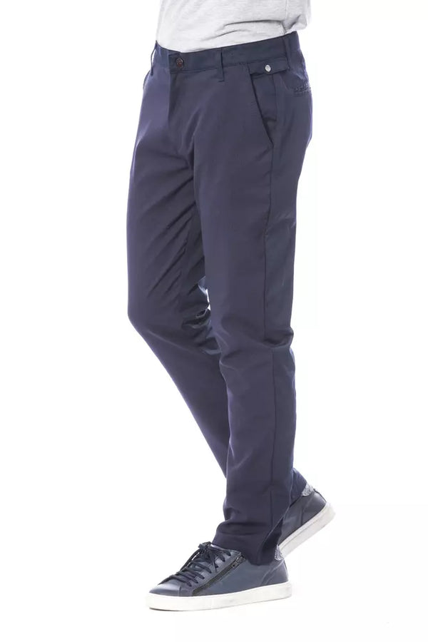 Blue Polyester Men Pant Verri