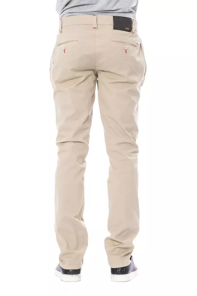 Beige Cotton Men Chino Pant Verri