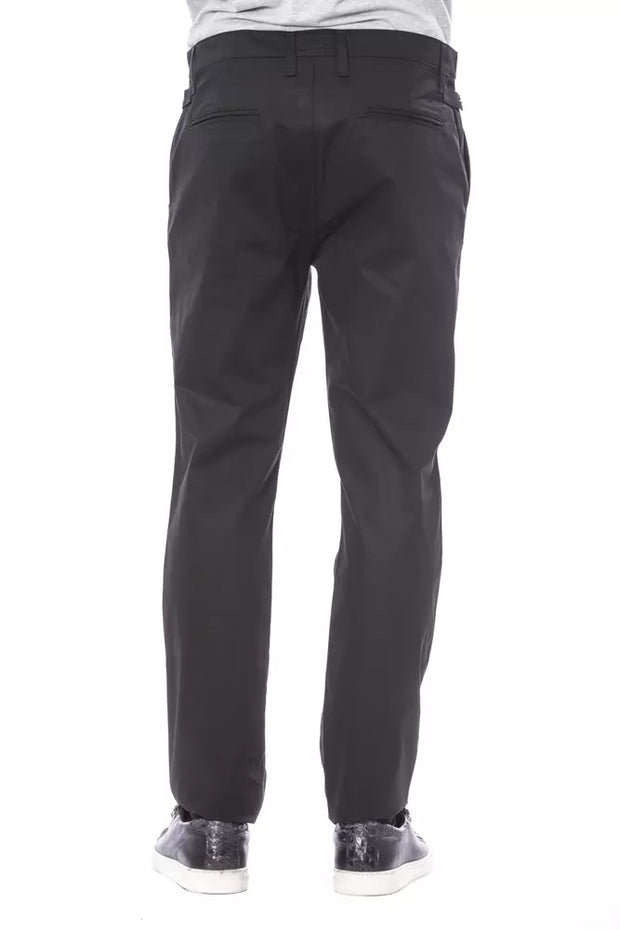 Black Cotton Men Pant Verri