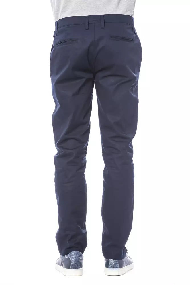 Blue Polyester Men Pant Verri