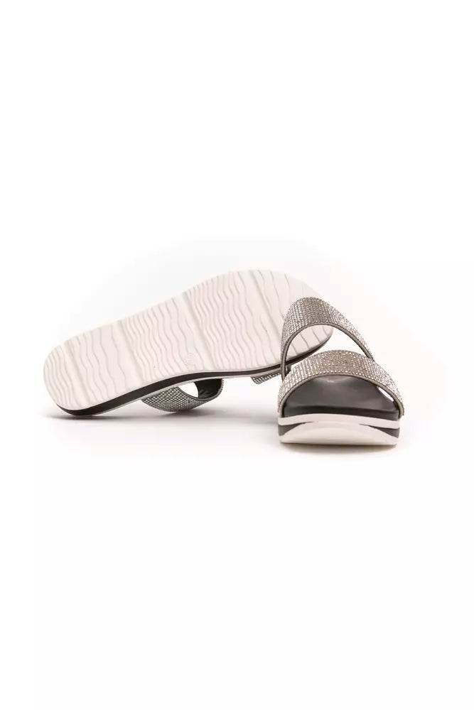 Silver Textile Women Sandal Péché Originel