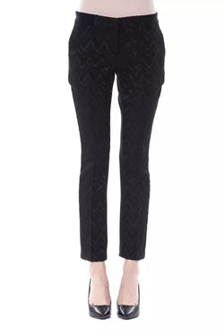 Black Acrylic Women Pants BYBLOS