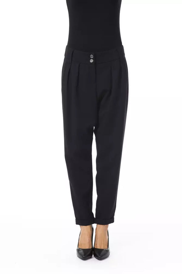 Black Polyester Women Pants BYBLOS