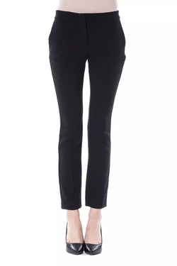 Black Polyester Women Pants BYBLOS