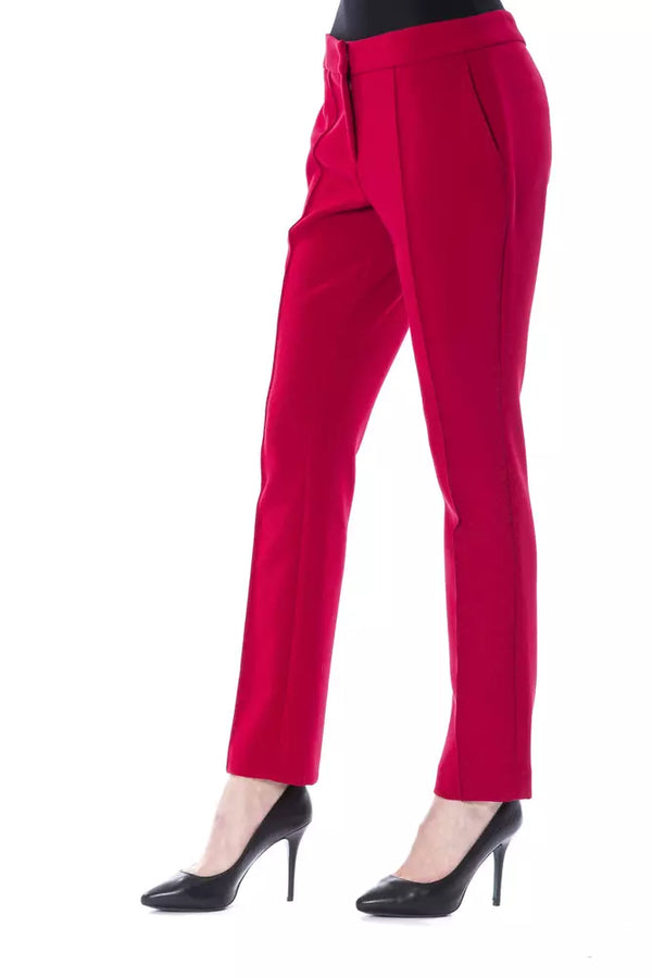 "Fuchsia Polyester Women Pant" BYBLOS