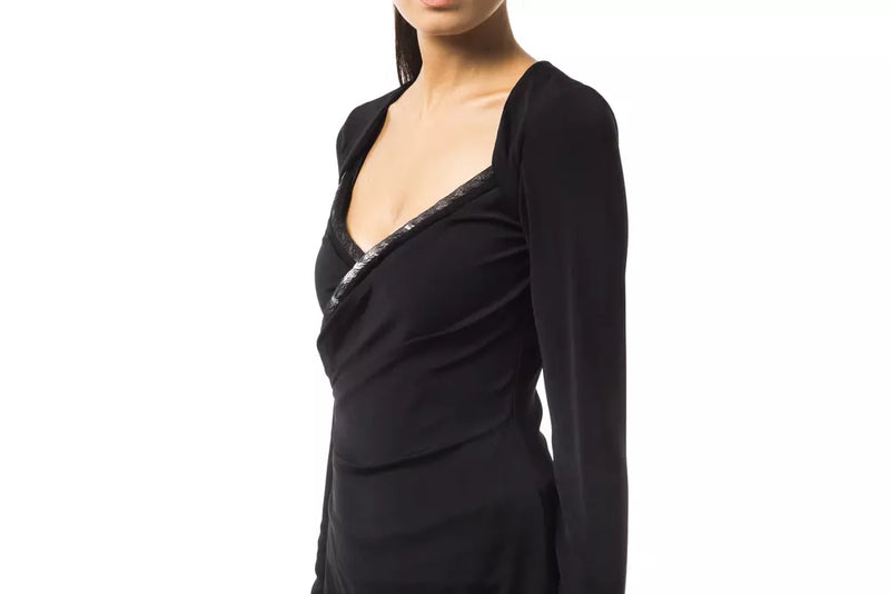 Black Viscose Women Top BYBLOS