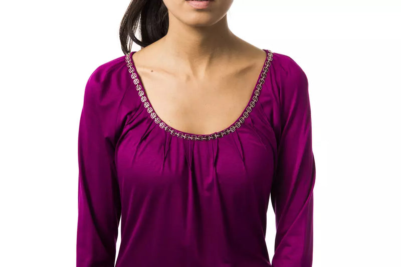 Purple Viscose Women Top BYBLOS