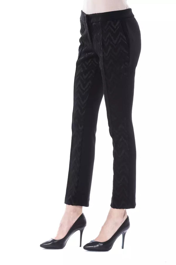 Black Acrylic Women Pants BYBLOS