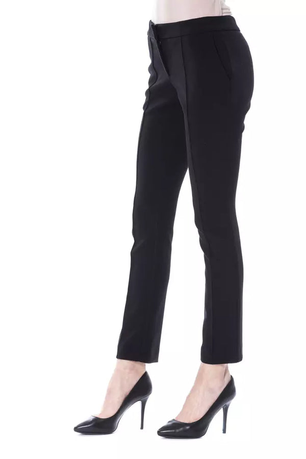 Black Polyester Women Pants BYBLOS