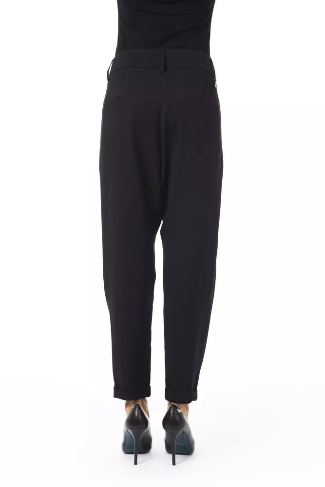 Black Polyester Women Pants BYBLOS