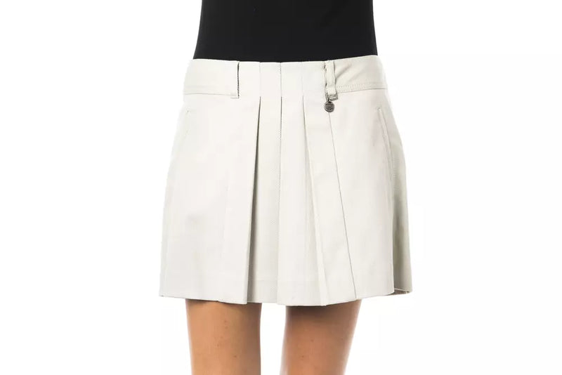 Gray Cotton Women Skirt BYBLOS