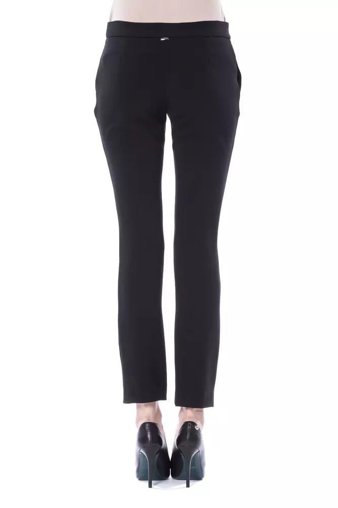 Black Polyester Women Pants BYBLOS