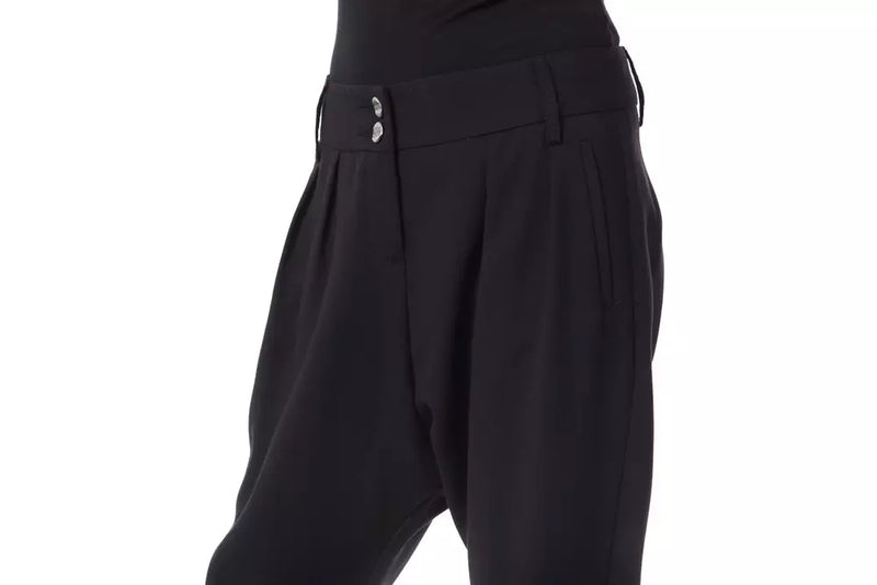 Black Polyester Women Pants BYBLOS