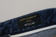 Chic Tattered Denim Pants for the Modern Man Dolce & Gabbana