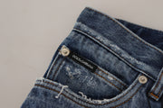 Chic Tattered Denim Pants for the Modern Man Dolce & Gabbana