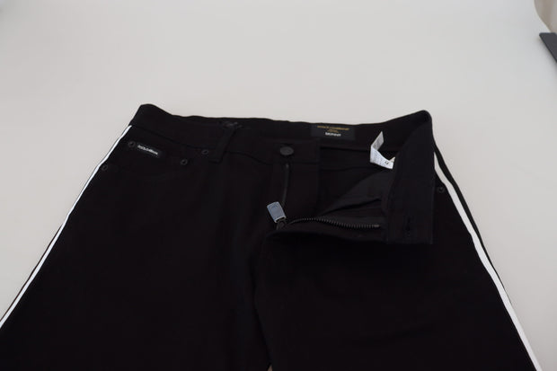 Elegant Black Slim Fit Denim Pants Dolce & Gabbana