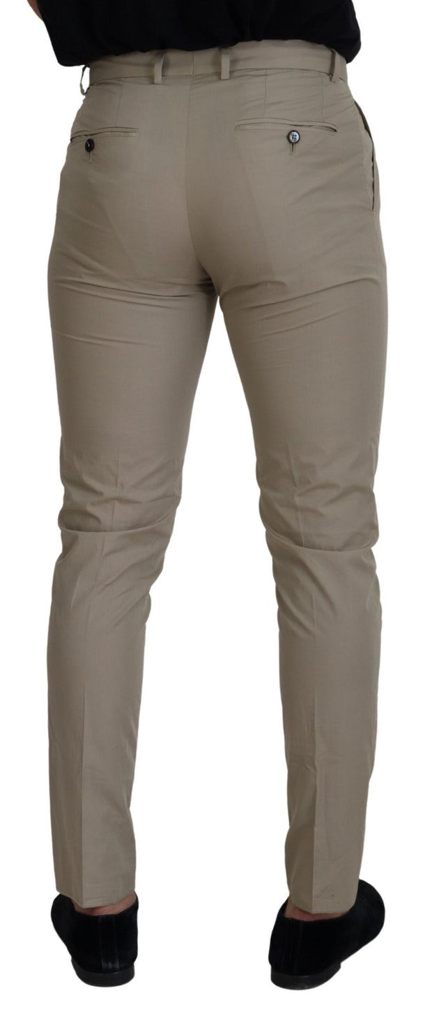 Stunning Beige Italian Cotton Trousers Dolce & Gabbana