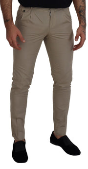 Stunning Beige Italian Cotton Trousers Dolce & Gabbana