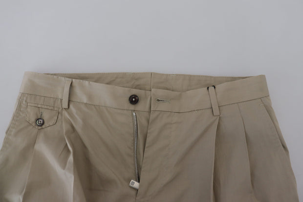 Stunning Beige Italian Cotton Trousers Dolce & Gabbana