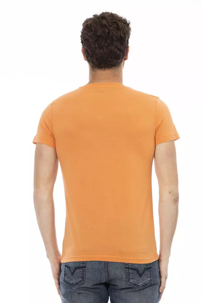 Orange Cotton Men T-Shirt Trussardi Action