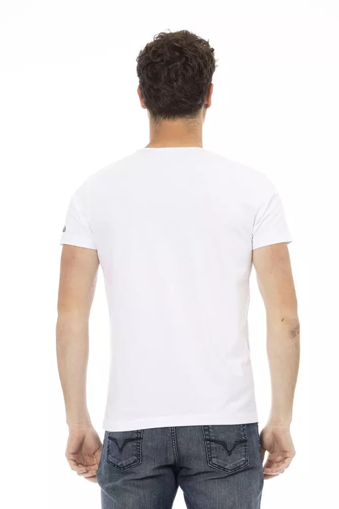 White Cotton Men TShirt Trussardi Action
