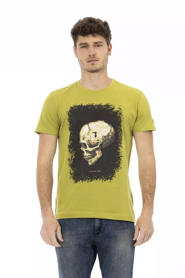 Green Cotton Men T-Shirt Trussardi Action