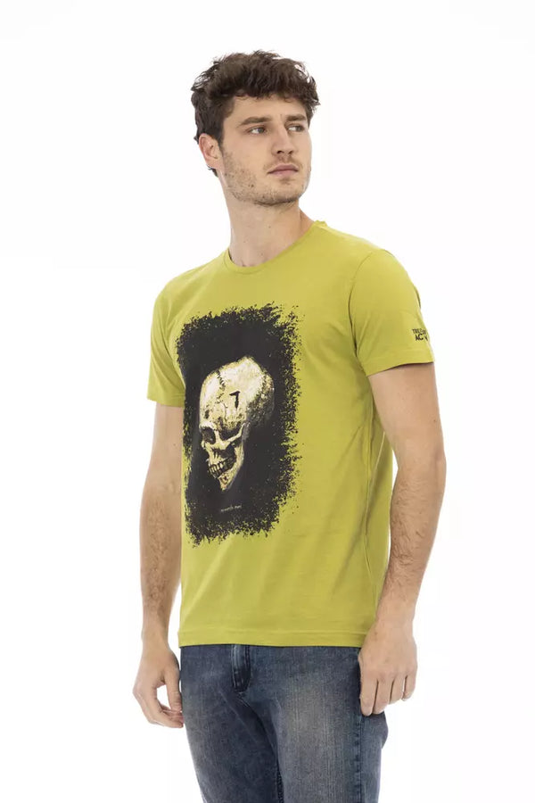 Green Cotton Men T-Shirt Trussardi Action