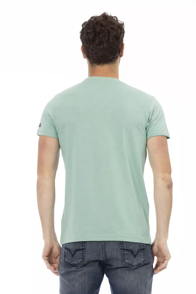 Green Cotton Men T-Shirt Trussardi Action