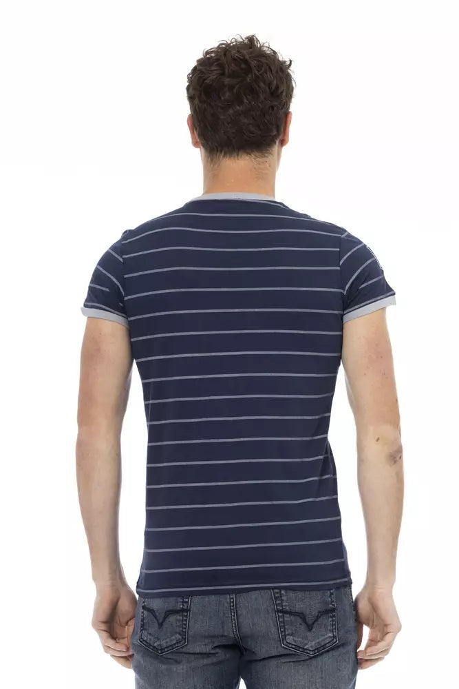 Blue Cotton Unisex T-Shirt Trussardi Action