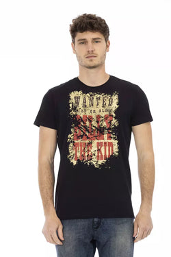 "Black Cotton Men T-Shirt" Trussardi Action