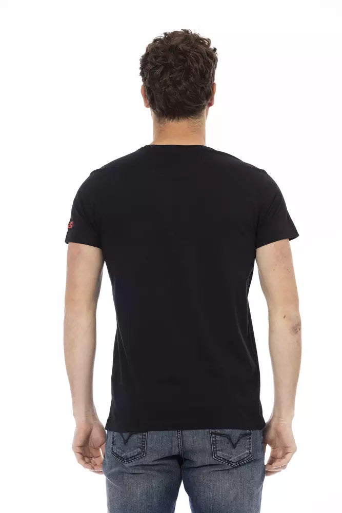 "Black Cotton Men T-Shirt" Trussardi Action