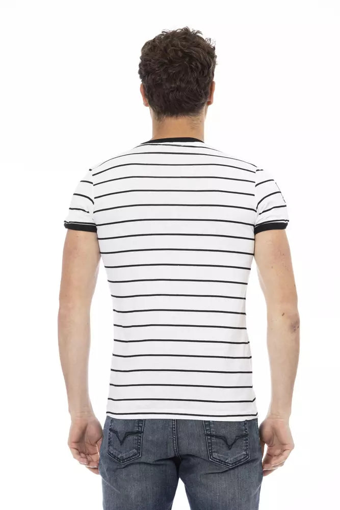 White Cotton Men TShirt Trussardi Action