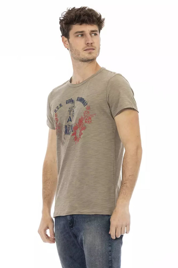 Green Cotton Men T-Shirt Trussardi Action