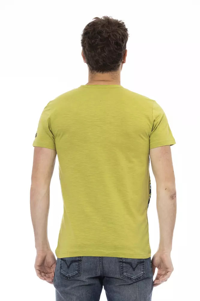 Green Cotton Men T-Shirt Trussardi Action